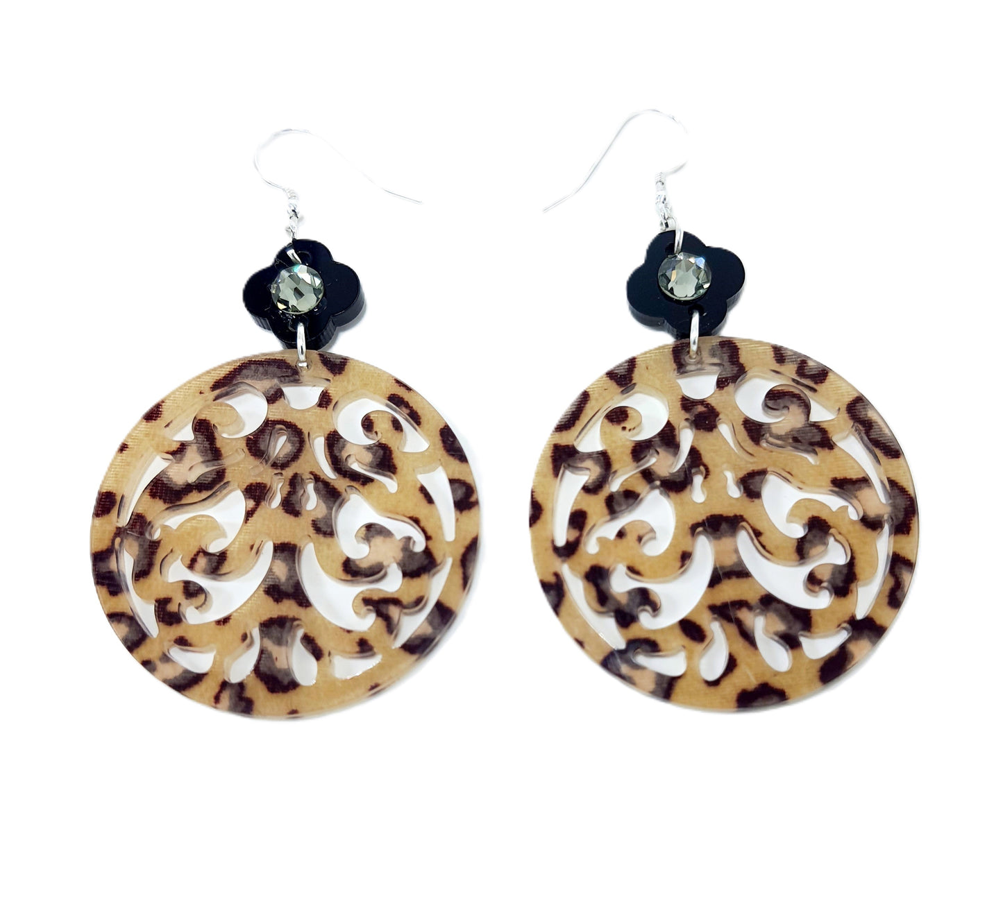 Round Swirl Dangle Earrings