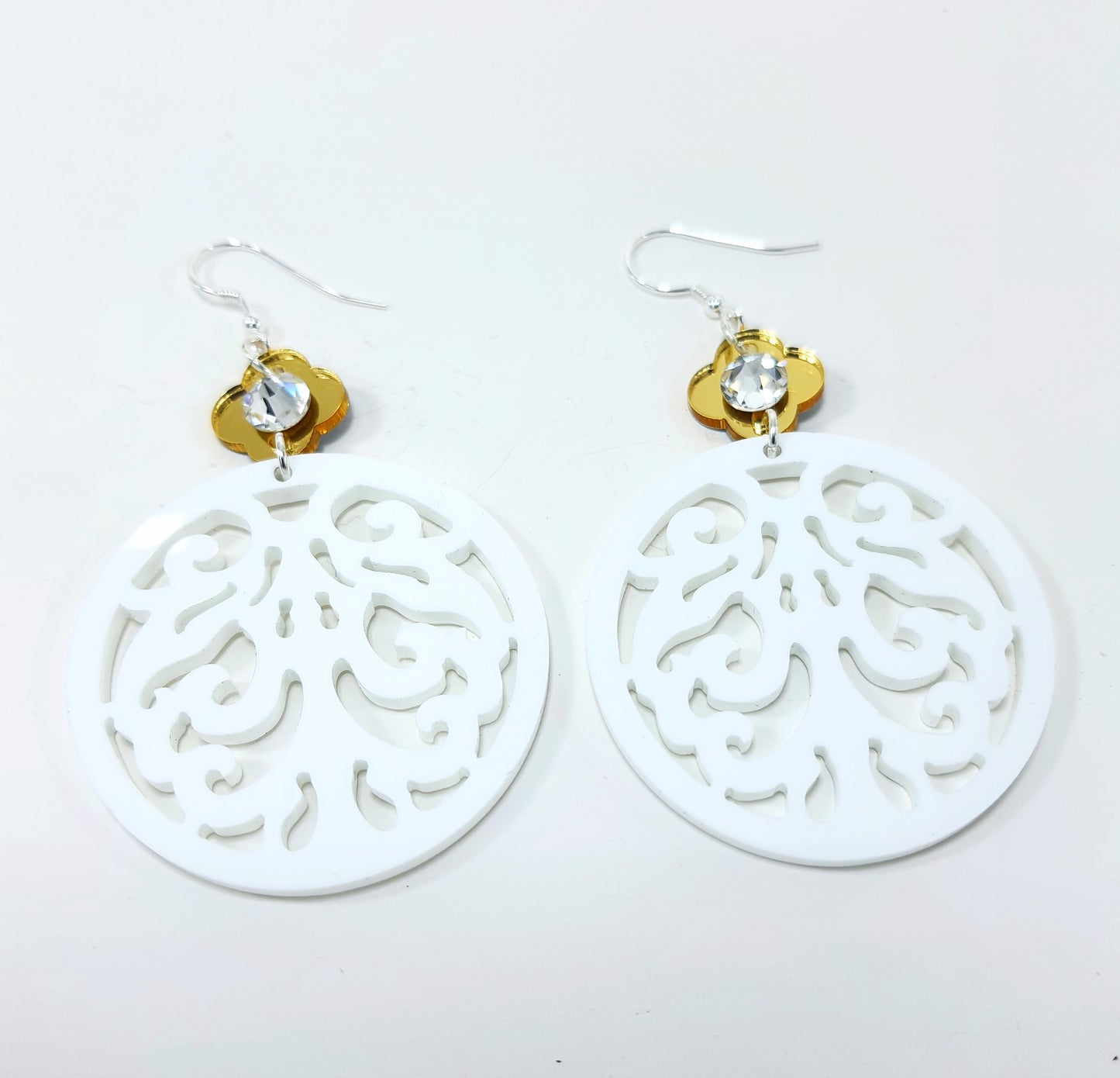 Round Swirl Dangle Earrings