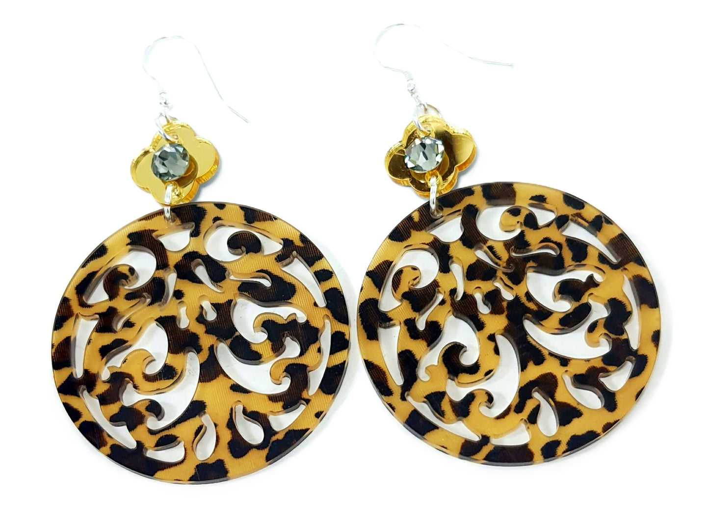 Round Swirl Dangle Earrings