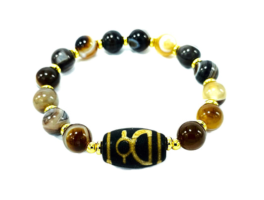 Positivity Mens Semi Precious Stone Bracelet