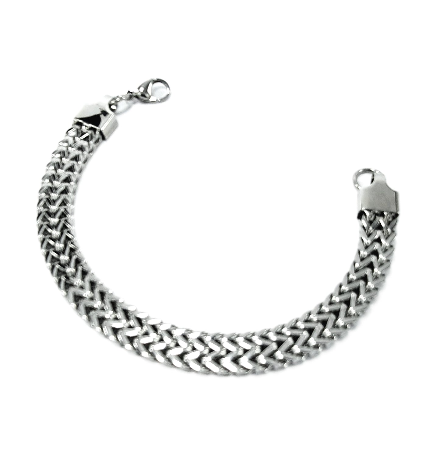 Woven Design Mens Stainless Steel Bracelet