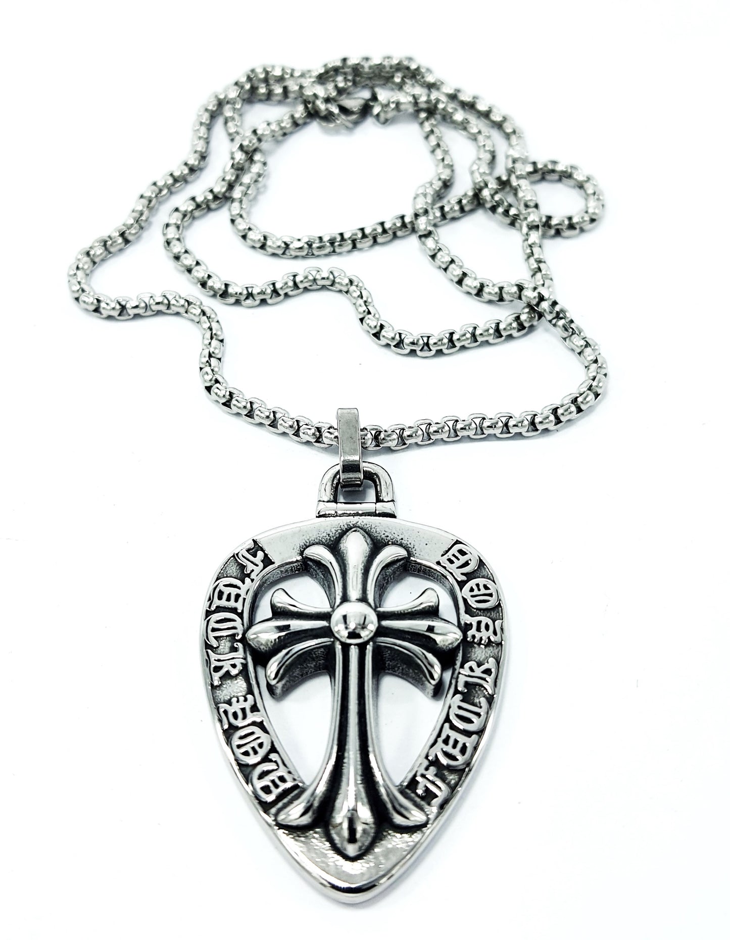 Cross Stainless Steel Mens Necklace