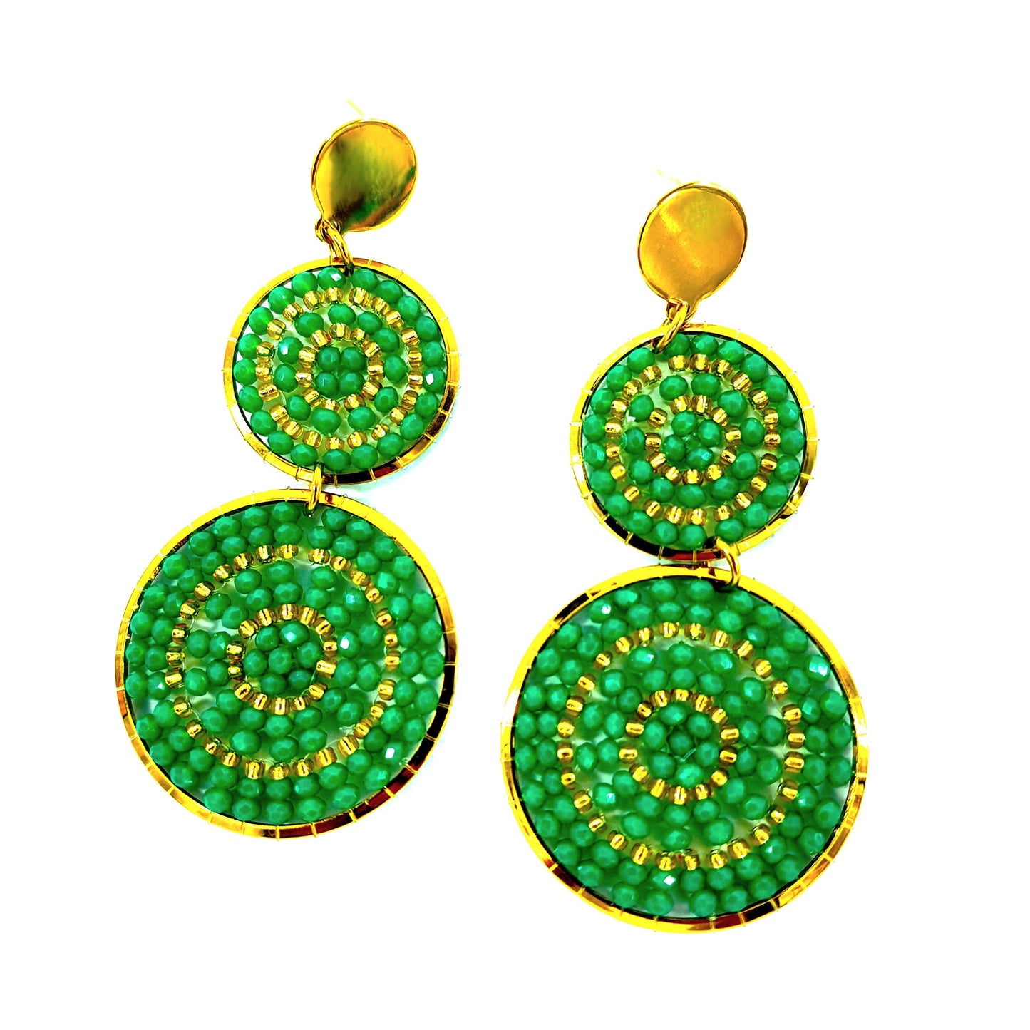 Sage and Gold Earrings