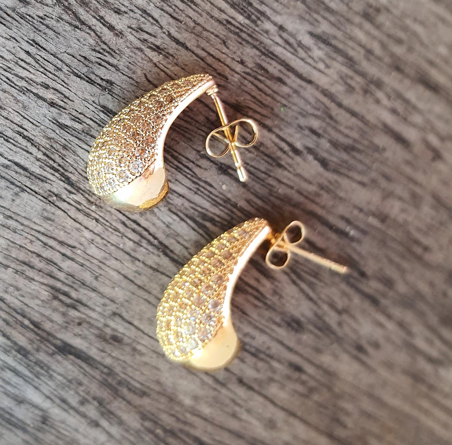 Chunky CZ Pear Shape Earrings