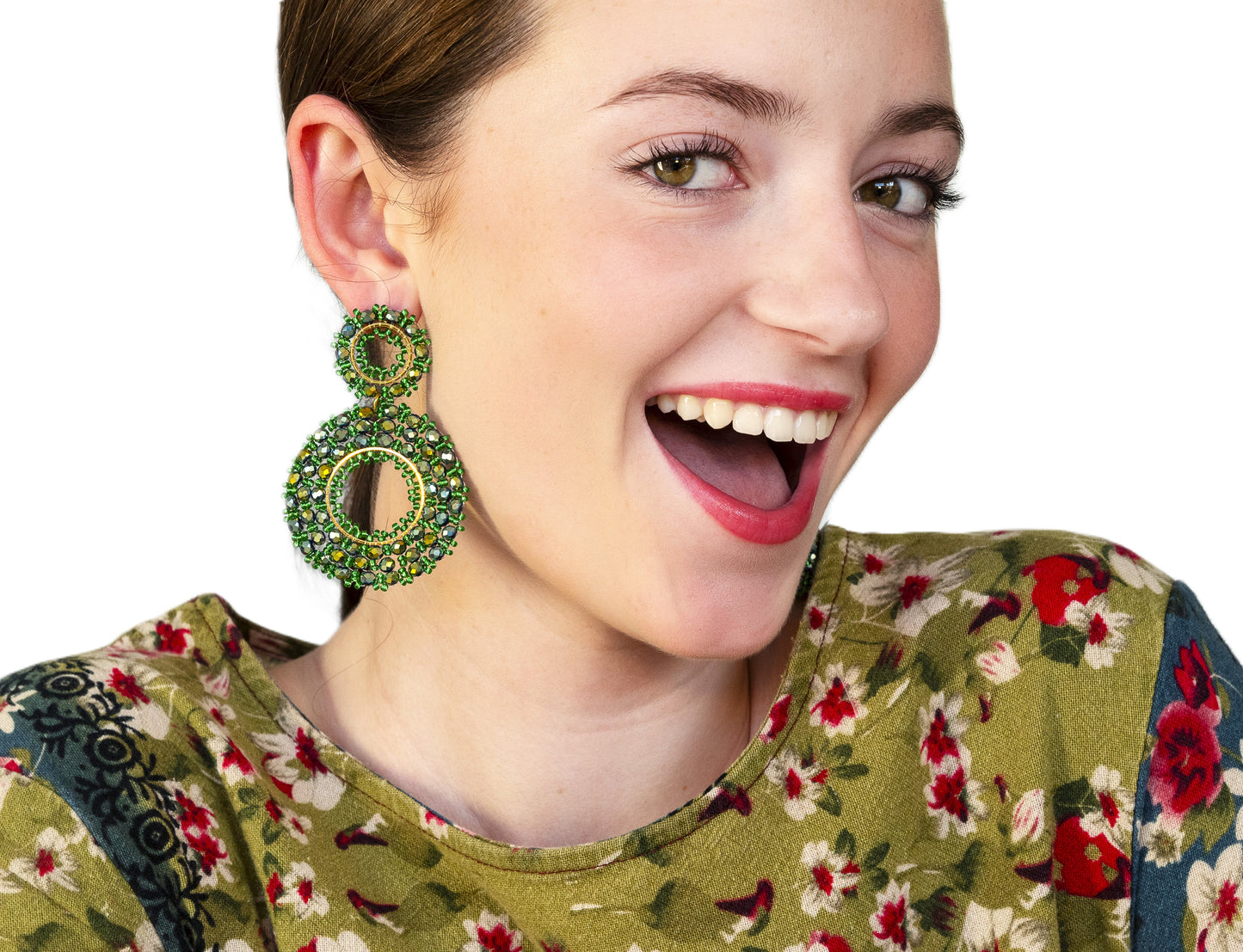 Sparkle Green Earrings