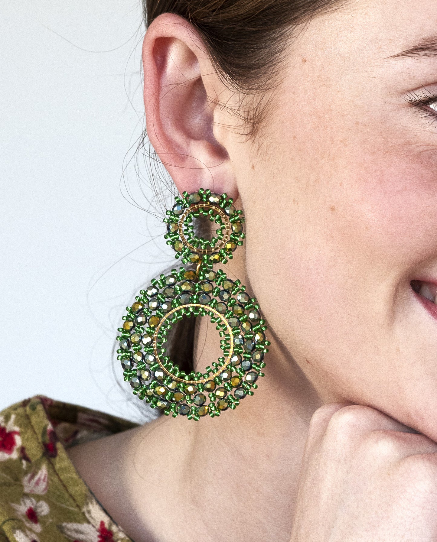 Sparkle Green Earrings