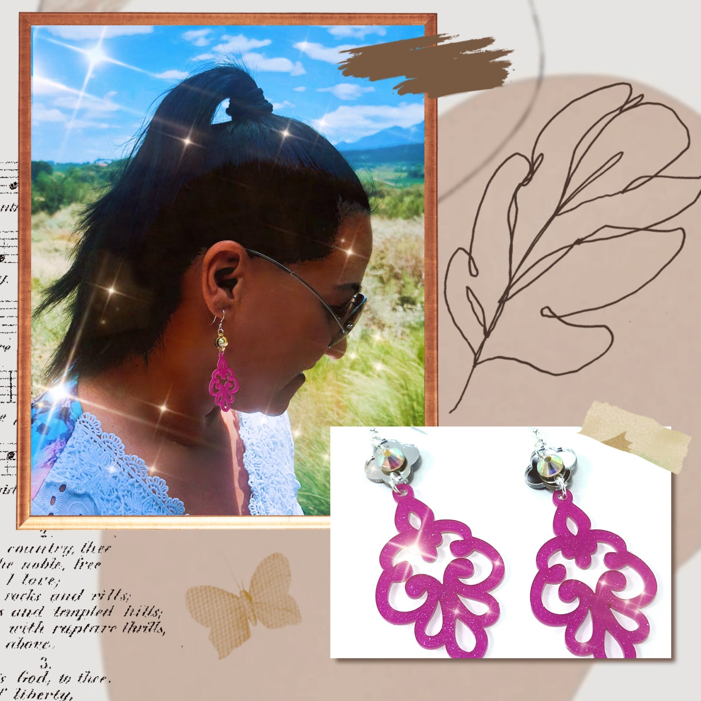 Swirls of Elegance Dangle Earrings